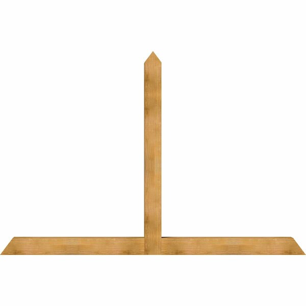 Ekena Millwork Portland Rough Sawn Timber Gable Bracket, Western Red Cedar, 108"W x 72"H x 6"D x 6"F, 16/12 Pitch GBW108X72X0606POR00RWR - main